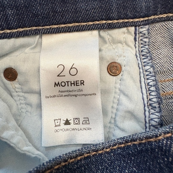 MOTHER The Insider Crop Step Fray in Clean Sweep Medium Blue Wash Size 26 - Picture 11 of 14